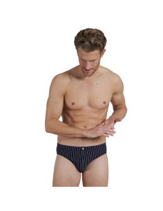 CECEBA Heren Slip 3pack Blauw Gestreept/effen 2