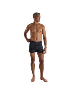 CECEBA Heren Boxershorts 2pack Donkerblauw Gestreept/effen 2