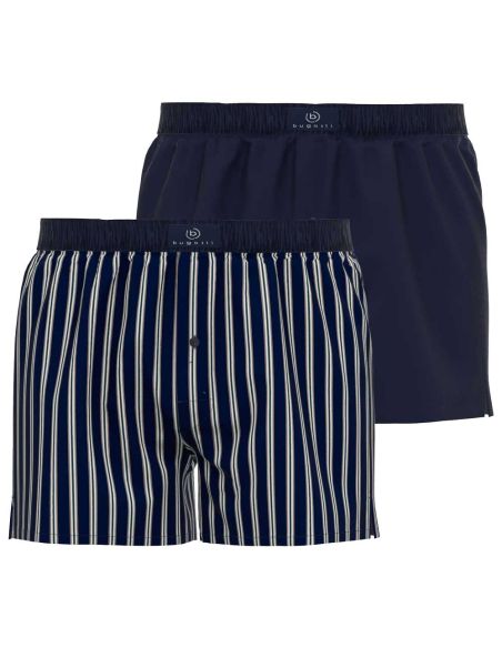 Bugatti Heren Boxer Shorts Pure Cotton 2Pack Blue Mix