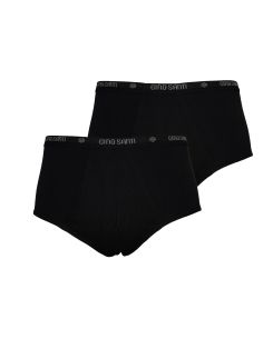 Gino Santi Heren Classic Maxi Slip 2Pack Zwart