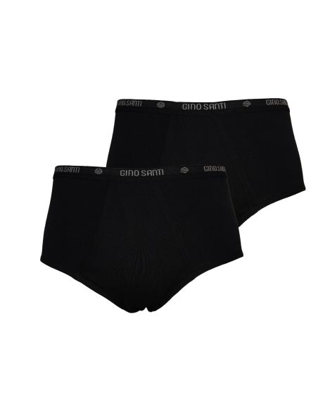 Gino Santi Heren Classic Maxi Slip 2Pack Zwart