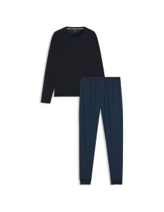 Hugo Boss Heren Pyjama Relax Long Set Donker Blauw