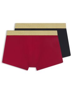 Hugo Boss Heren Trunk short 2Pack Gold Mono Rood