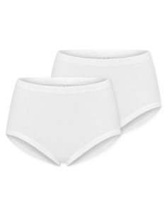 Schiesser Dames Maxi 2pack Rib Wit