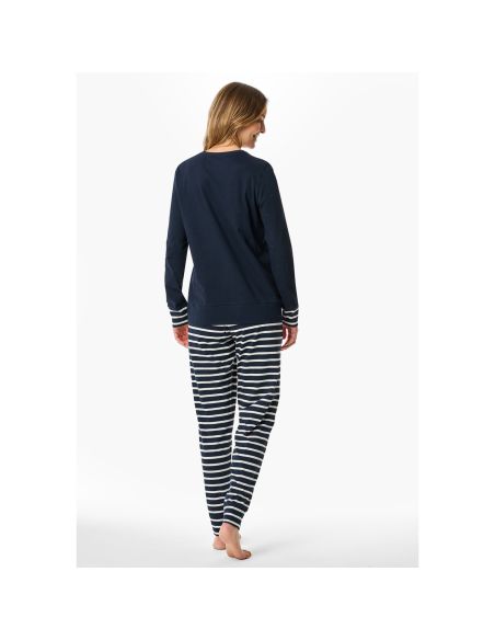 Schiesser Dames Pyjama Lang Nightblue