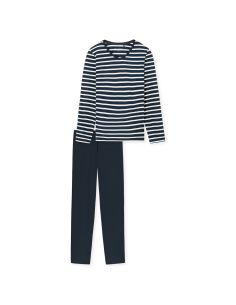 Schiesser Dames Pyjama Lang Nightblue