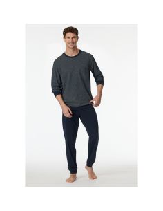 Schiesser Heren Pyjama Lang Nightblue 2