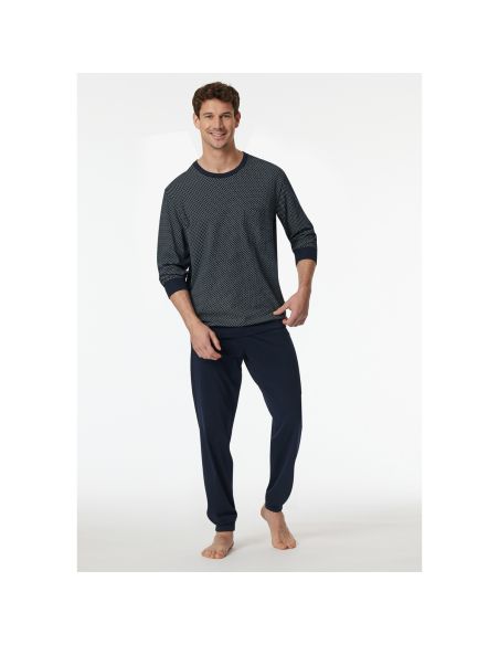 Schiesser Heren Pyjama Lang Nightblue
