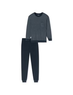 Schiesser Heren Pyjama Lang Nightblue