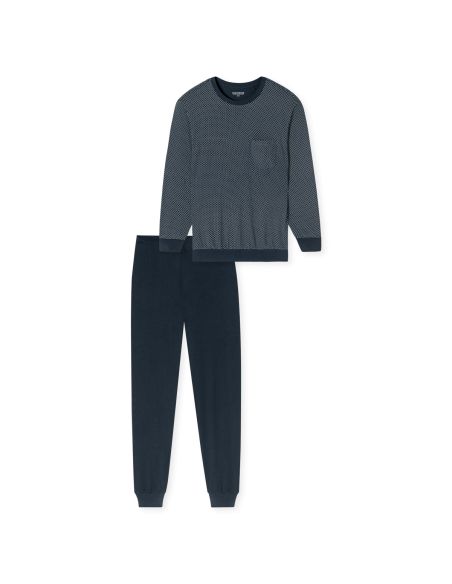 Schiesser Heren Pyjama Lang Nightblue