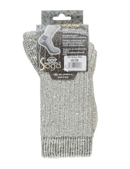 Soga S05 Merino Sokken Heavy Grijs