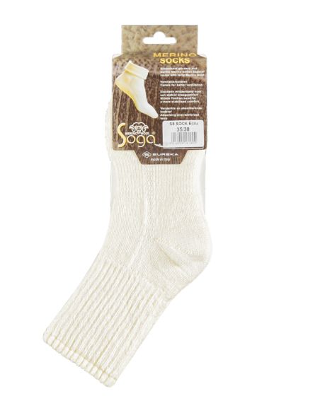Soga S09 Merino Sokken Ecru