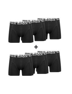 Suaque Heren Boxershorts 3+3 6pack Zwart