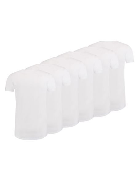 MWTS Heren T-shirt ronde hals Slim fit 3+3 6-Pack