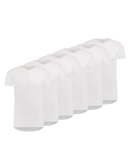 MWTS Heren T-shirt ronde hals Slim fit 3+3 6-Pack