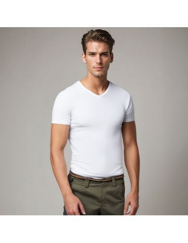 MWTS Heren T-shirt V-hals Slim fit 3+3 6-Pack