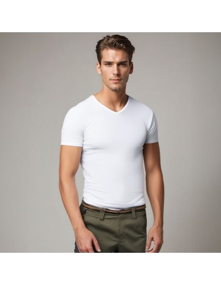 MWTS Heren T-shirt V-hals Slim fit 3+3 6-Pack