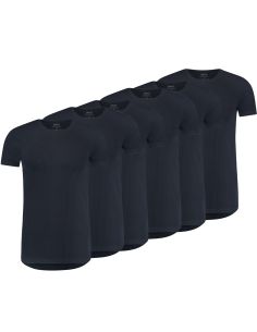 MWTS Heren T-shirt ronde hals Slim fit blauw 3+3 6-Pack