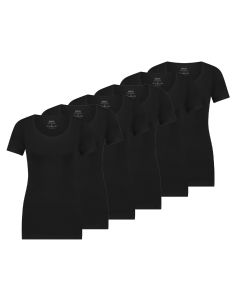 MWTS Dames Topje zwart 3+3 6-Pack