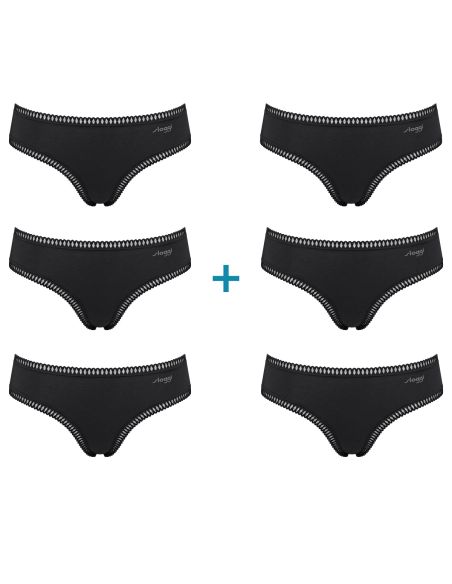 Sloggi Go Crush Hipster C3P 3+3 6Pack Zwart