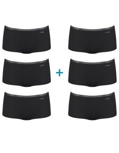 Sloggi Go Crush Short C3P 3+3 6Pack Zwart