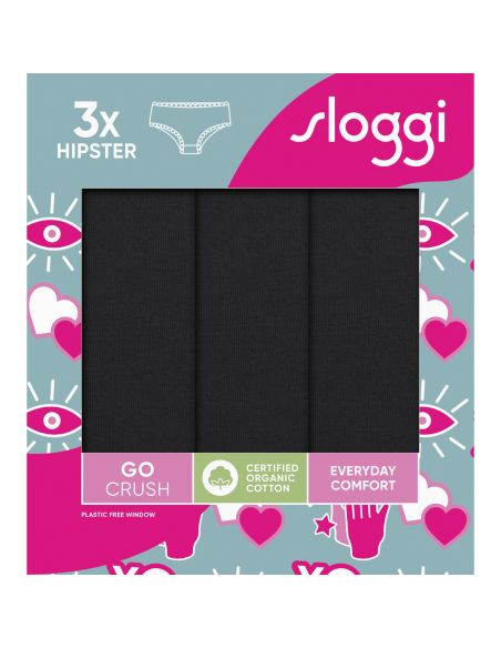 Sloggi Go Crush Hipster C3P Zwart