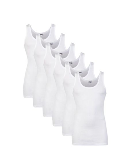Beeren Heren singlet M3000 6Pack Wit