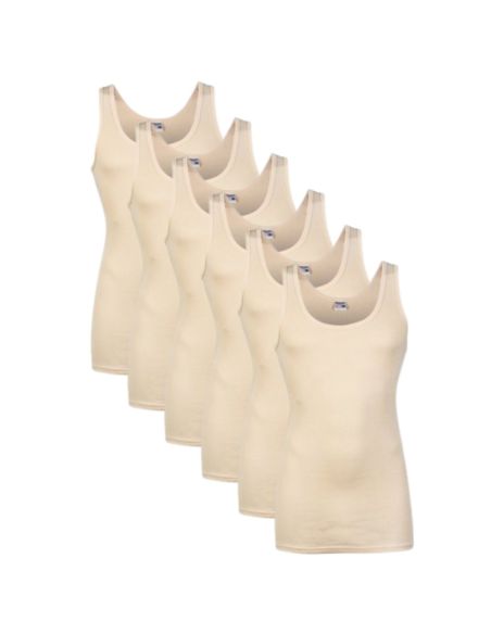 Beeren Heren singlet M3000 6Pack Beige