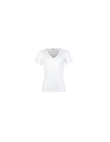 Beeren Heren T-shirt met diepe V-hals M3000 6Pack Wit