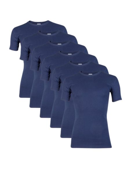 Beeren Heren T-shirt K.M. met O-hals M3000 6Pack Navy