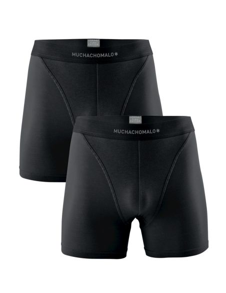MuchachoMalo Heren Boxershorts Pima Cotton 2Pack Zwart