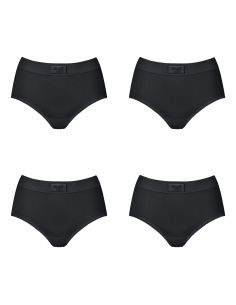 Sloggi Double Comfort Maxi 4 pack Zwart 3+1 Gratis
