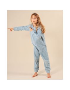Claesens Kinder Velvet Onesie Winter Sky 2