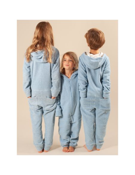 Claesens Kinder Velvet Onesie Winter Sky