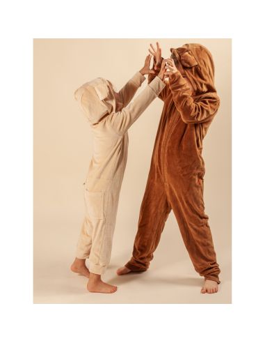 Claesens Kinder Velvet Onesie Coconut
