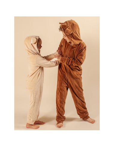 Claesens Kinder Velvet Onesie Coconut