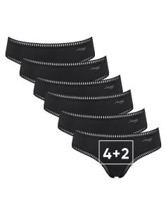 Sloggi Go Crush Hipster C3P 6Pack 4+2 Zwart