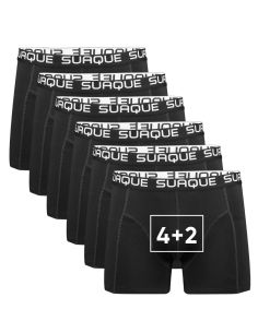 Suaque Heren Boxershorts 3+3 6pack Zwart