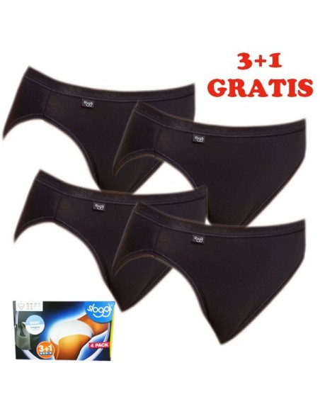 Sloggi Basic tai Slip 4 pack zwart 3+1 gratis