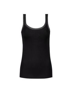 MEY Dames Top Modal Lace Zwart 1110071