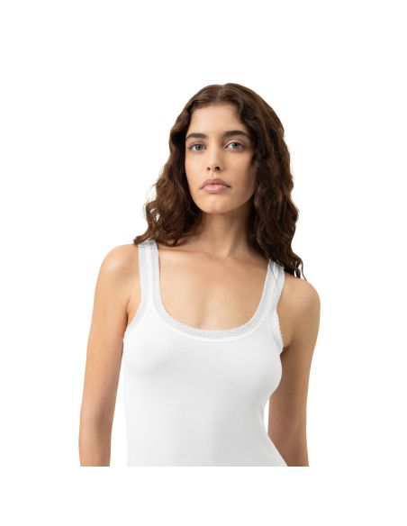 MEY Dames Top Modal Lace Wit 1110071