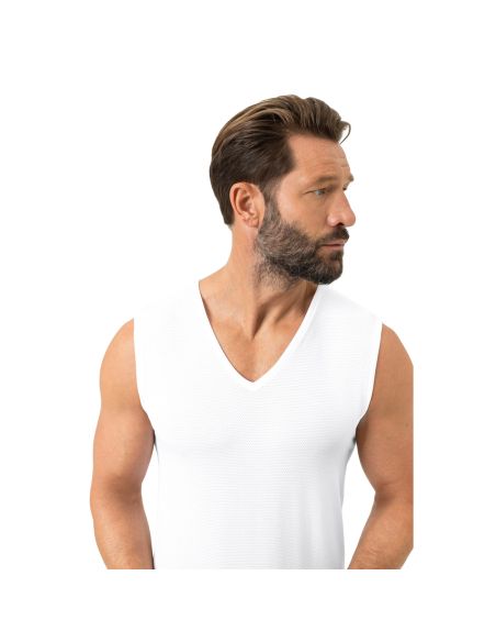 MEY Heren Tanktop Muskel Shirt Dry Cotton Breeze Wit 2110018