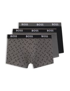 Hugo Boss Heren Trunk short 3Pack Power Grijs