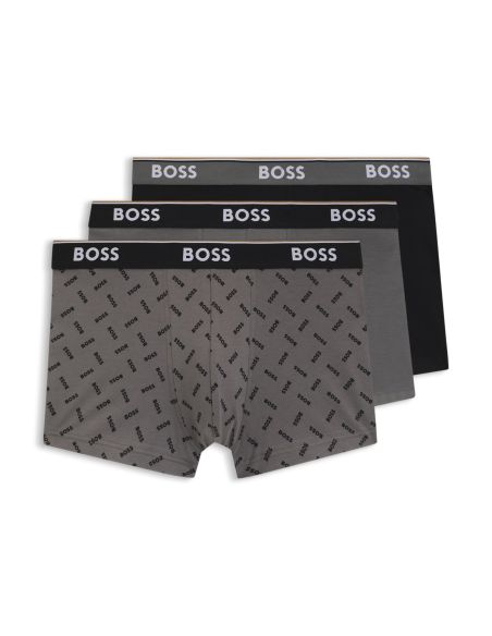 Hugo Boss Heren Trunk short 3Pack Power Grijs