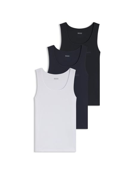 Hugo Boss Heren Tank Top Rib Classic 3Pack 971