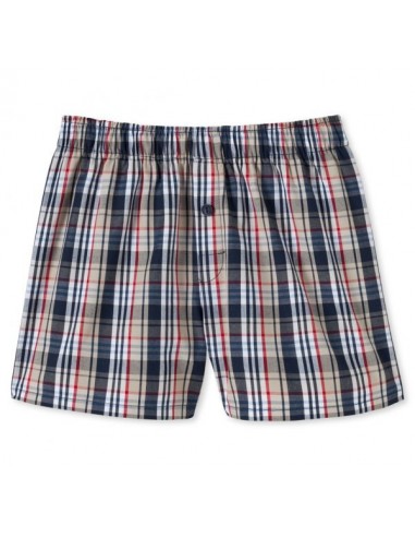 Schiesser woven boxershort kids navy blocks