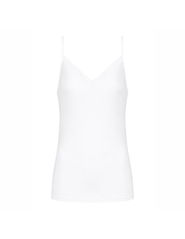 MEY Dames Spaghetti Top Modal Lace Wit 1110099