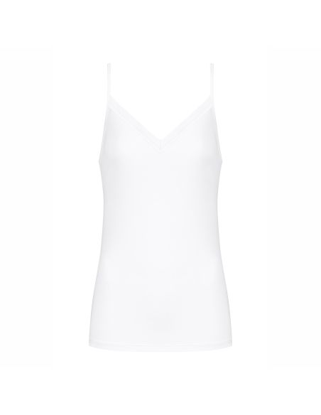 MEY Dames Spaghetti Top Modal Lace Wit 1110099