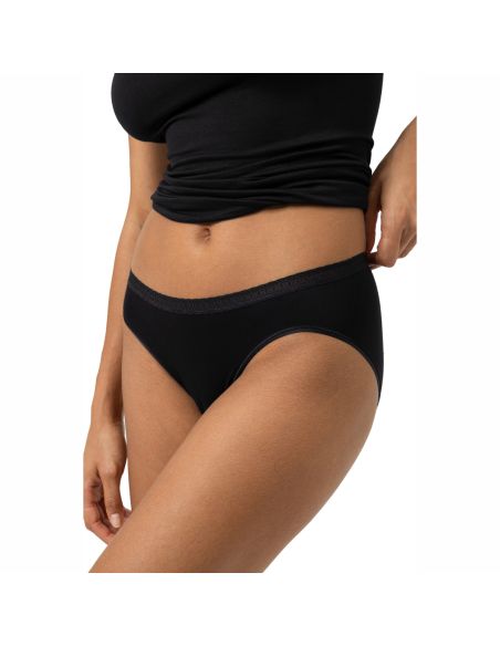 MEY Dames Slip Modal Lace Zwart 1120114