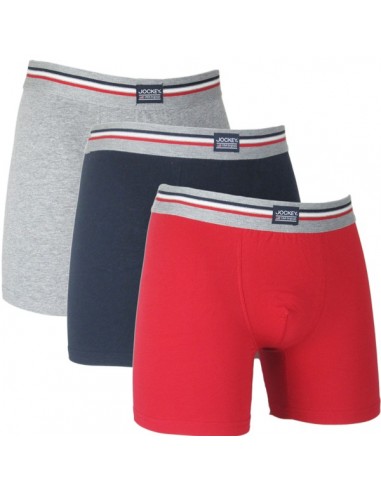 Jockey Boxershorts 3 navy red grey long boxershort